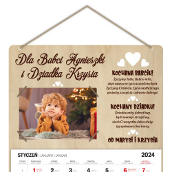 Kalendarz drewniany ze zdjęciem na Dzień Babci lub... 2