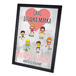 Ramka dla Dziadka- Gang Dziadka- piękny plakat w ramce- z...