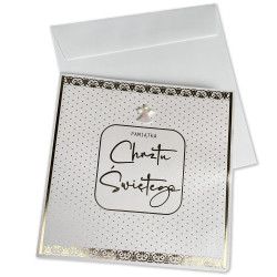 Ręcznie robiona kartka z życzeniami na Chrzest- super...
