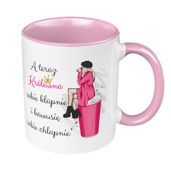 Kubek 330 ml kolorowy na Walentynki dla Niej "A teraz...