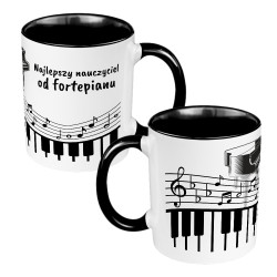 Kubek 330 ml dla Nauczyciela od gry na Fortepianie.