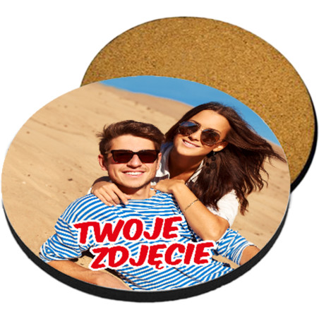 Podstawka pod kubek z nadrukiem grafiki z zakupionego kubeczka lub z Twoim własnym zdjęciem.