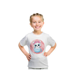 Koszulka dziecięca "Kotek w filiżance"- podaj imię dziecka.