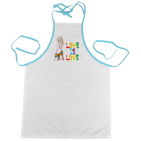 Fartuch (fartuszek) kuchenny "Love is Love"- prezent dla ludzi ceniących równość.