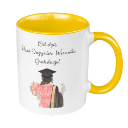 Kubek 330ml kolorowy dla świeżo upieczonej Pani Inżynier-...