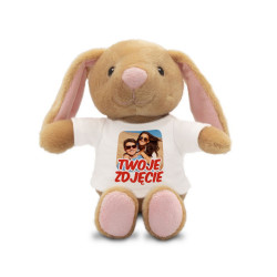 Królik brązowy ze zdjęciem Klienta- 18cm.