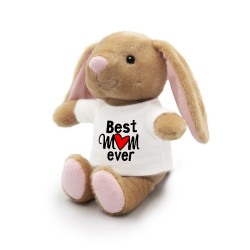 Królik brązowy dla mamy- Best mum ever- 18cm. 2