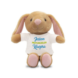 Królik brązowy dla dziecka z okazji narodzin- jestem...