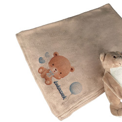 Miś trzymający koc między łapkami z imieniem dziecka- z... 2