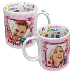 Kubek 330 ml z wnętrzem "Happy Birthday" (Wasze zdjęcie +...