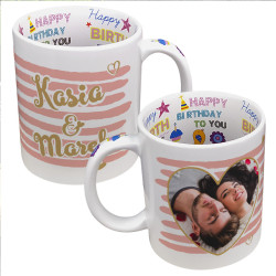 Kubek 330 ml z wnętrzem "Happy Birthday" z grafiką dla...