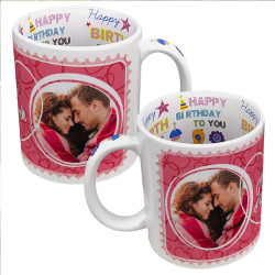 Kubek 330 ml z wnętrzem "Happy Birthday" ze zdjęciem i...