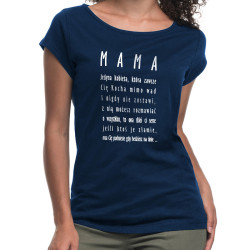 "Mama jedyna kobieta..." - koszulka (nietoperz) damska.
