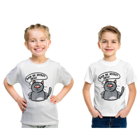 Koszulka dziecięca Sam se żryj myszy.
