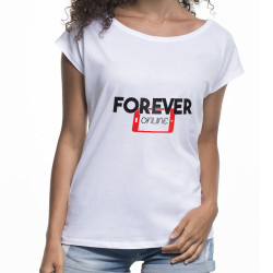 " Forever online " - koszulka (nietoperz) damska. 2