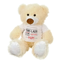 Maskotka Miś duży na dzień mamy z napisem "This lady is... 2