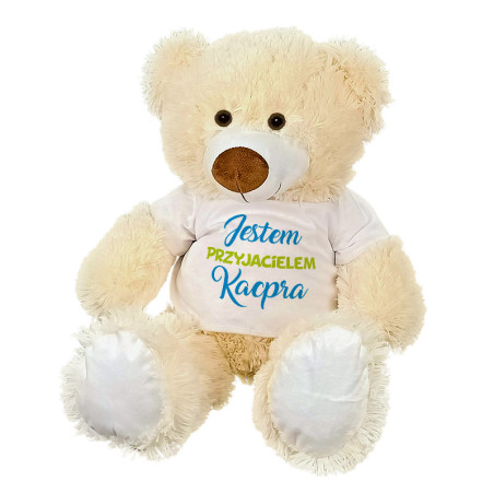 Maskotka miś duży dla dziecka "Jestem przyjacielem Marysi" - ok. 55-60cm.