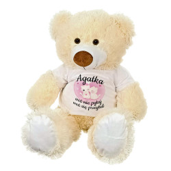 Maskotka miś duży z grafiką "Weź nie pytaj, weź się... 2