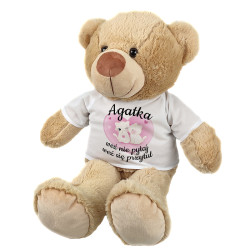 Maskotka miś duży z grafiką "Weź nie pytaj, weź się...