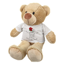 Maskotka miś duży "Roże" z imionami oraz datą ślubu - ok.... 2