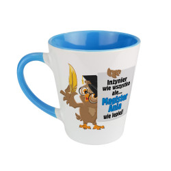 Kubek latte - gratulacje z okazji obrony magistra.