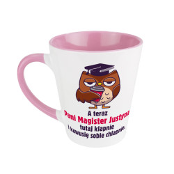 Zabawny kubek latte dla świeżo upieczonej pani magister -...