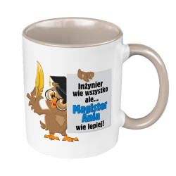 Kubek 330ml kolorowy - gratulacje z okazji obrony...