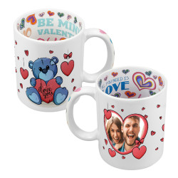 Kubek 330 ml z wnętrzem w serca z grafiką uroczego misia... 2