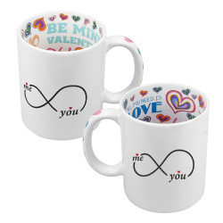 Zestaw kubków z grafiką nieskończoność - Me and You.