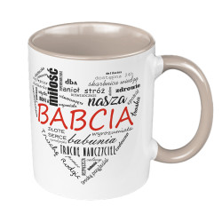 Kubek 330 ml kolorowy dla babci - serce.