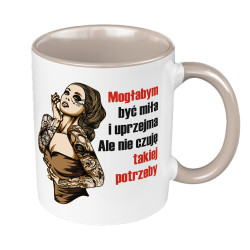 Kubek 330 ml kolorowy ze śmiesznym tekstem dla niej.