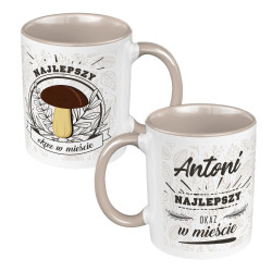 Kubek 330 ml kolorowy na prezent dla grzybiarza -...