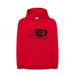 Bluza z kapturem z napisem "Never stop dreaming" - damska...
