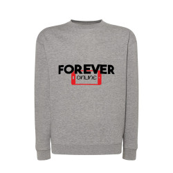 Bluza bez kaptura z nadrukiem " Forever online " - damska...