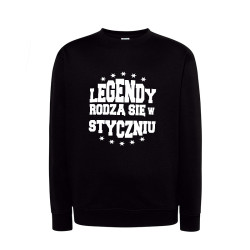 Bluza bez kaptura na urodziny LEGENDY RODZĄ SIĘ... - UNISEX.