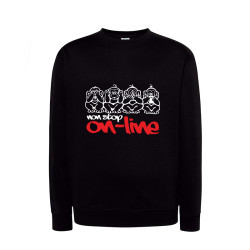 Bluza bez kaptura MAŁPKI - nie widzi, nie słyszy, nie...