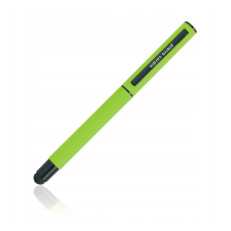 Elegancki zestaw piśmienny składający się z długopisu oraz pióra kulkowego firmy Pierre Cardin- dodaj personalizację- zielony.