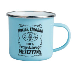 Kubek emaliowany dla prawdziwego mężczyzny- w stylu Jack...