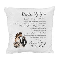 Pluszowa poduszka "Drodzy Rodzice"- prezent z okazji...