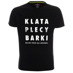 Koszulka sportowa z napisem "KLATA, PLECY, BARKI" - męska... 2