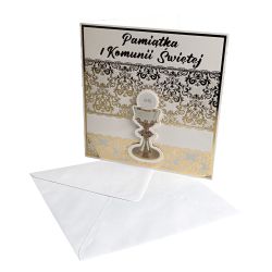 Ręcznie robiona kartka z życzeniami na Komunię- super...