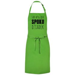 Kolorowy, gruby fartuch z nadrukiem "Tak wygląda spoko...