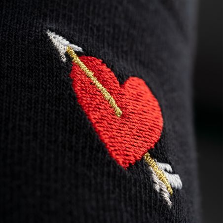 Śmieszne skarpetki w komplecie dla zakochanych "Amor i serce" - zestaw 2 pary, rozmiar 35-40, 40-45.