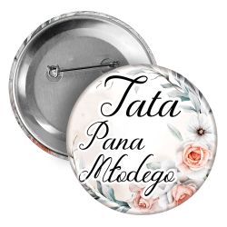Button, przypinka (pins) (okrągły, plastikowy) "Tata Pana...