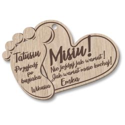 Brelok serce grawerowany - specjalnie dla taty i męża od... 2