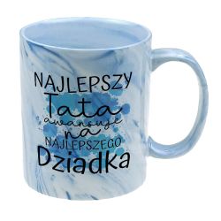 Kubek marmurek specjalnie dla taty z informacją o ciąży-...