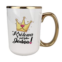 Kubek z nadrukiem sublimacyjnym.