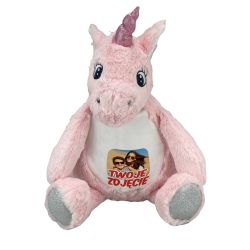 Różowy jednorożec z wyciąganym brzuszkiem oraz z Twoim...