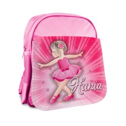 Plecak dla przedszkolaka - Różowa Baletnica z imieniem.