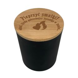 Duża świeczka zapachowa w szklanym słoiczku z...